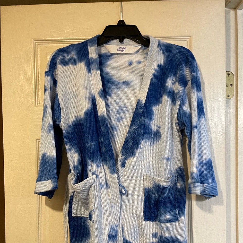 Wild Sage Wild Fable Blue Tie-Dye Women's Jacket